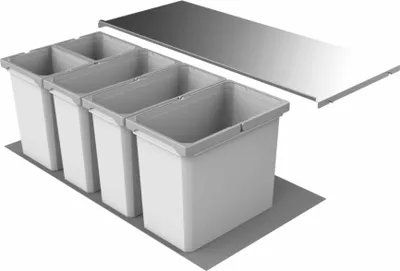Image de Naber Cox® Box 2T 1000-5. Collecteur de déchets, gris clair.  - Poubelle