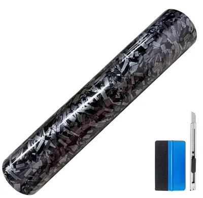 Obrázok produktu pre Samolepiaca fólia z uhlíkových vlákien, čierna a strieborná, 2,5 x 900 cm