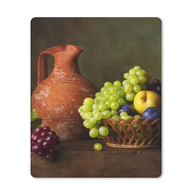 Produktbild von MuchoWow® Mauspad Mousepad Rustikal - Obst - Korb - Stilleben 30x40 cm - Mousepads - Maus Mat - Pad - Mausunterlage - Mausmatten