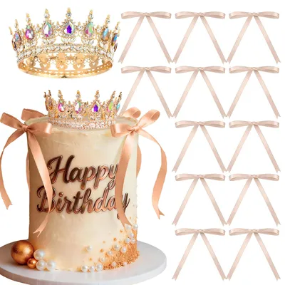 Image de Décorations pour gâteaux dorées pour les anniversaires