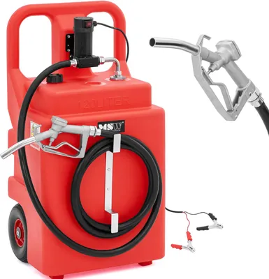 Zdjęcie produktu dla Przenośny Zbiornik Paliwa Z Elektryczną Pompą Nalewakiem Na Kółkach 37 L/Min 120 L
