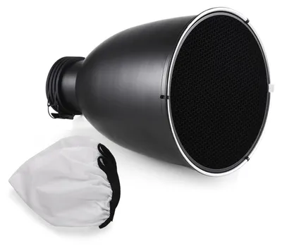 Zdjęcie produktu dla 11,6-calowy klosz z odbłyśnikiem Profoto Mount Tele Zoom Diffuser Klosz z siatką o strukturze plastra miodu 60′ã i podstawą dyfuzora do lampy błyskowej Profoto Mount Studio Speedlite