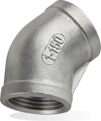 Produktbild von Edelstahl Fitting Winkel 1 1/4 Zoll 45° Rohrwinkel Gewindefitting