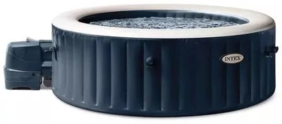 Produktbild von INTEX PureSpa Blue Navy Luft-Spa für 6 Personen, Ø 216 x 71 cm, 40°C, 140 Luftdüsen, LED, Heizdecke & Filter