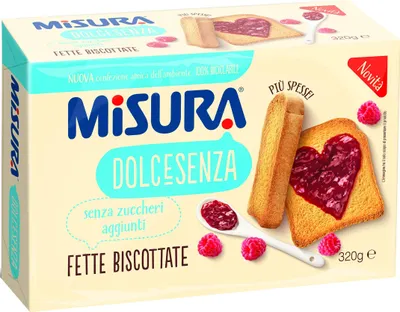 Produktbild von 6x Misura dolcesenza Fette Biscottate Zwieback kekse gebackenem Brot 320g