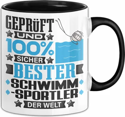 Produktbild von Schwimmsportler Geschenk Lustiger Spruch für Schwimmsportler Geschenkidee Bester Schwimmsportler Der Welt (Schwarz)