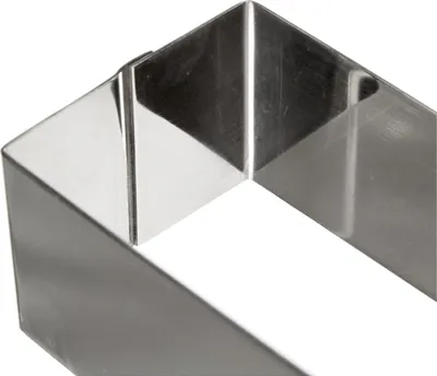 Produktbild von Rechteckige Konditorenring - Edelstahl - 12 x 6 x 4,5 cm