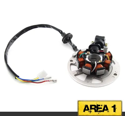 Produktbild von Area1 Lichtmaschine Stator kompatibel mit Yamaha Aerox 50, Neos Jog R BWS Why, passend für MBK Nitro Booster Ovetto MachG Stunt, Malaguti