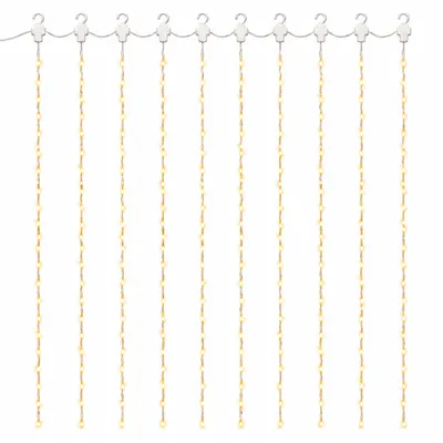 Produktbild von LED Lichtervorhang 3x2m Warmweiß USB Lichterkette Vorhang 200 LEDs Deko Beleuchtung mit Fernbedienung, Timer, 8 Lichtmodi, Dimmbar