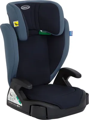 Obrázek produktu pro Dětská autosedačka Graco Junior Maxi™ i-Size R129, cca od 3,5 do 12 let (100 až 150 cm), podsedák, výškově nastavitelné opěrky rukou a hlavy, lehká, s držákem nápojů, modrá, Navy