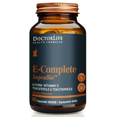 Produktbild von Doctor Life E-Complete SupraBio 8: Nahrungsergänzungsmittel mit Vitamin E der neuen Generation, 60 Kapseln (P1)