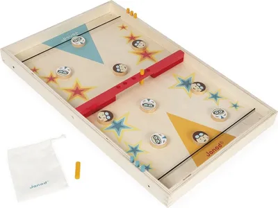 Produktbild von Janod - Retro-Tisch-/Brettspiel e-Spiel aus Holz - Gesellschaftsspiele Kind - Geschicklichkeitsspiel Fördert strategisches Denken und Konzentration - - Ab drei Jahren, J02079