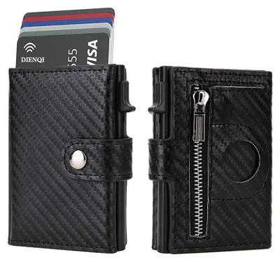 Image de Portefeuille, design fin, protection RFID, noir