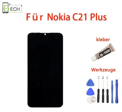 Produktbild von Für Nokia C21 Plus LCD Display Touchscreen Schwarz Ersatzteil
