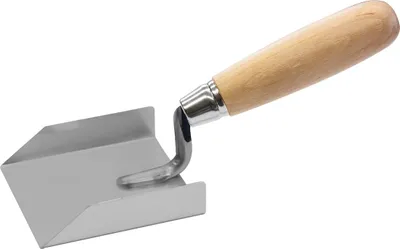 Image de Spatule d'angle pour plâtrier - inox - bois - 80x80mm