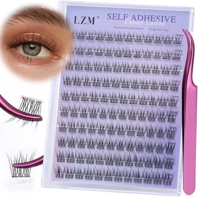Produktbild von Wimperclusters C Curl, selbstklebend, 120 Stück, 10-13 mm, für natürliche Wimpernverlängerung