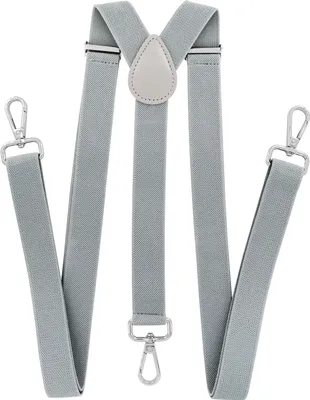 Immagine prodotto di bretelle axy da uomo 3 robuste chiusure a moschettone larghe 2,5 cm a forma di Y regolabili ed elastiche lunghe 120 cm