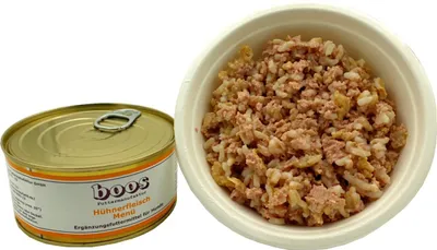 Produktbild von Boos Hühnerfleisch Menü 300g Einzelfuttermittel für Hunde und Katzen