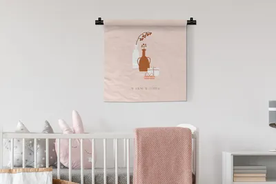 Produktbild von MuchoWow® Wandteppich Wandbehang Geschenke - Vasen - Zitat 60x60 cm Tapisserie Dekoration Wandtuch - Dekorationen - Wand Decke