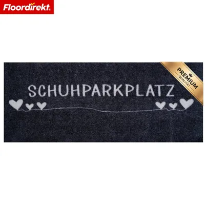 Produktbild von Schmutzfangmatte Varo – Waschbare Schuhmatte mit rutschhemmendem TPE-Rücken - Schuhparkplatz 06 - 35 x 100 cm
