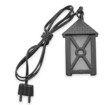 Produktbild von Schwarze Mini Laterne für Weihnachtskrippe 5 cm 4,5V E10 | 78240 - Krippen Beleuchtung