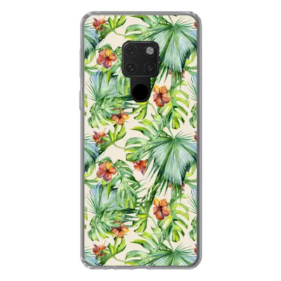 Produktbild von MuchoWow® Handyhülle Schutzhülle Hülle für Huawei P40 Lite Blume - Blatt - Muster Silikon Softcase Handy Hülle - Handy