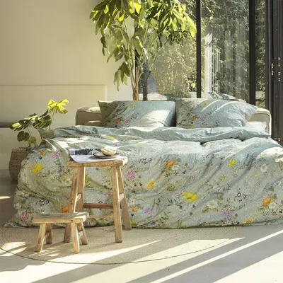 Produktbild von Irisette Mako-Satin Bettwäsche Tokio 8599 grün 155x220 cm + 80x80 cm