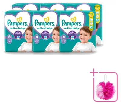 Produktbild von 6 x Pampers Active Baby Windeln Größe 6 - Sparpackung - 6 Stücke