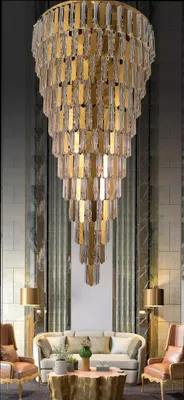 Immagine prodotto di Lampadario a soffitto lampadario oro lampadario a soffitto lampadario cristallo 80cm goccia
