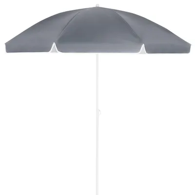 Produktbild von Kingsleeve® Sonnenschirm UV 50+ Tragetasche groß Strandschirm wasserabweisend neigbar höhenverstellbar Erdspieß Balkon Strand Rund Gartenschirm Anthrazit