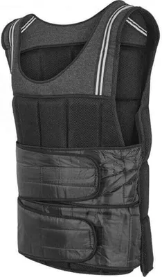 Produktbild von GORILLA SPORTS® Gewichtsweste - mit Gewichten, 18kg, Klettverschluss, Schwarz - Trainingsweste, Laufweste, Weight Vest, Gewichtsjacke, Muskelaufbau, Krafttraining, Laufen, Fitness
