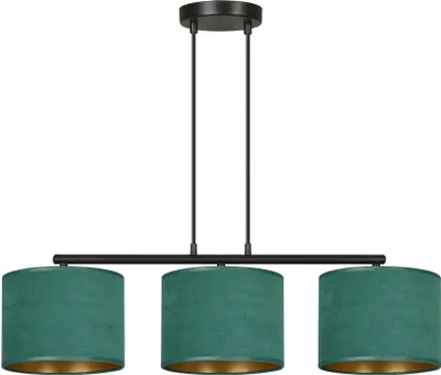 Zdjęcie produktu dla Żyrandol Emibig 3xE27 60W HILDE 3 BL GREEN 1051/3