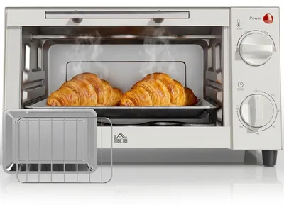 Produktbild von HOMCOM Minibackofen 9L Mini Ofen mit Backblech, Grillrost, 100 °C-230 °C