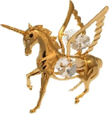 Zdjęcie produktu dla CRYSTAL TEMPTATIONS - Pegasus Unicorn 3689 Kryształ Swarovski pozłacany 24k złotem 80 x 65 mm