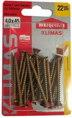 Produktbild von Gehärtete Holzschrauben 4x45mm 22 Stück PZ2 gold
