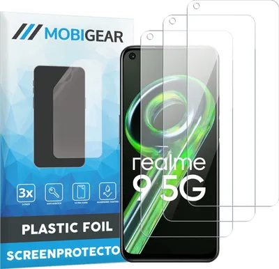 Produktbild von Mobigear  Realme 9 5G Displayschutz Schutzfolie - Hüllenfreundlich (3er Pack)