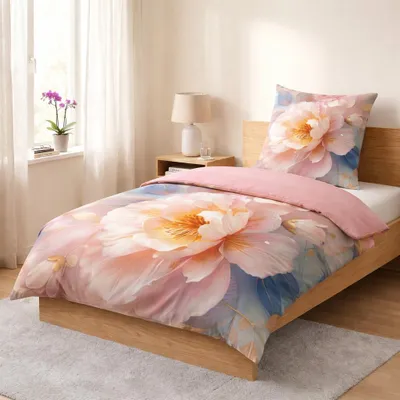Produktbild von SANILO® Bettwäsche 135x200 cm, 100% feinste Baumwolle, 2-teilig, Bettbezug, Kissenbezug 80x80cm - Florentia