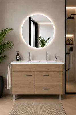 ORIGEN BATH SAMOS Badmöbel mit Doppelwaschbecken 120x45 cm, Estepa