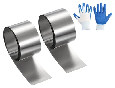2er-Pack Edelstahlrollen 25 mm x 1 m für Dachabdichtung