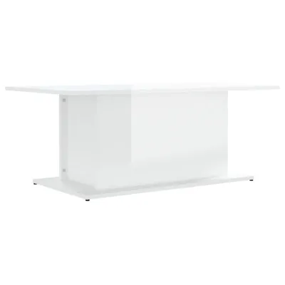 Obrázek produktu pro vidaXL Konferenční stolek vysoký lesk bílý 102x55,5x40 cm Dřevěný materiál