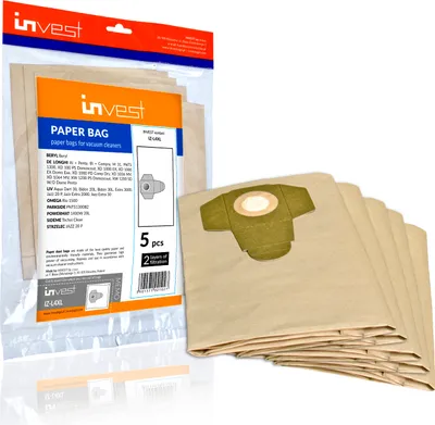 Produktbild von 5 Staubsaugerbeutel geeignet für PARKSIDE PNTS 1400, 1500 A1, B1, B2, B3, C1