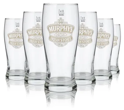 Produktbild von 6x Murphys Glas 0,4l Half Pint Irish Stout Beer Cup Bier Gläser Set Brauerei