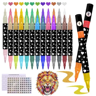 Image de Lot de 24 stylos pailletés pour projets créatifs