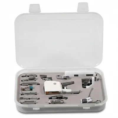 15-teiliges Nähfuß-Set für Nähmaschinen, Metall, mit Box