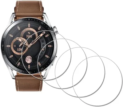 Produktbild von Bildschirmschutz für Smartwatch, 4x gehärtetes Glas, 46 mm, kratzfest, für die Uhr