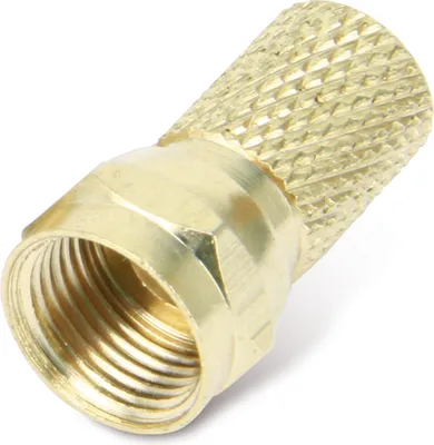 Produktbild von S/CONN maximum connectivity F-Stecker 7,5 vergoldet---mit großer Mutter (85012-AG)