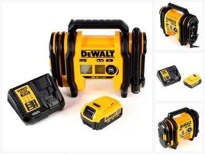 Zdjęcie produktu dla DeWalt DCC 018 N Akumulatorowa sprężarka powietrza 18V 11bar KFZ + 1x akumulator 4,0Ah + ładowarka