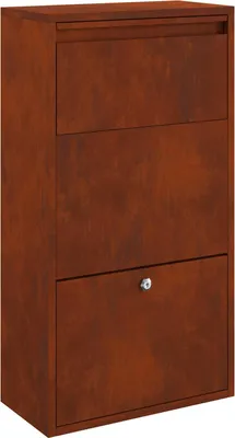 Produktbild von Paketdrop-Box mit Tür Rostig 44 x 22 x 82 cm Wetterfeststahl