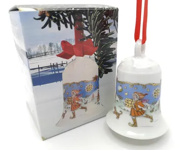 Produktbild von Hutschenreuther Porzellan Weihnachtsglocke Glocke 1990 mit Originalverpackung