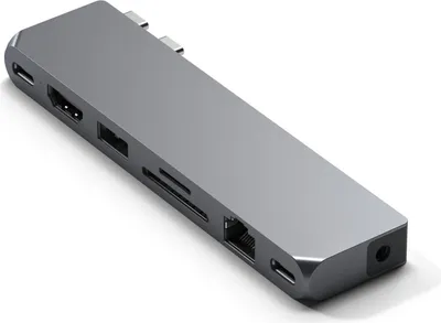 Obrázek produktu pro Satechi ST-UCPHMXM, 2 x USB 3.2 Gen 2 (3.1 Gen 2) Type-C, 96 W, 1000 Mbit/s, Šedá, MicroSD (TransFlash), SD, 60 Hz